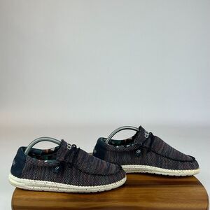 Mens‎ Hey Dude Wally Sox Blue Orange Casual Comfort Loafers Shoes Size 8 D GUC